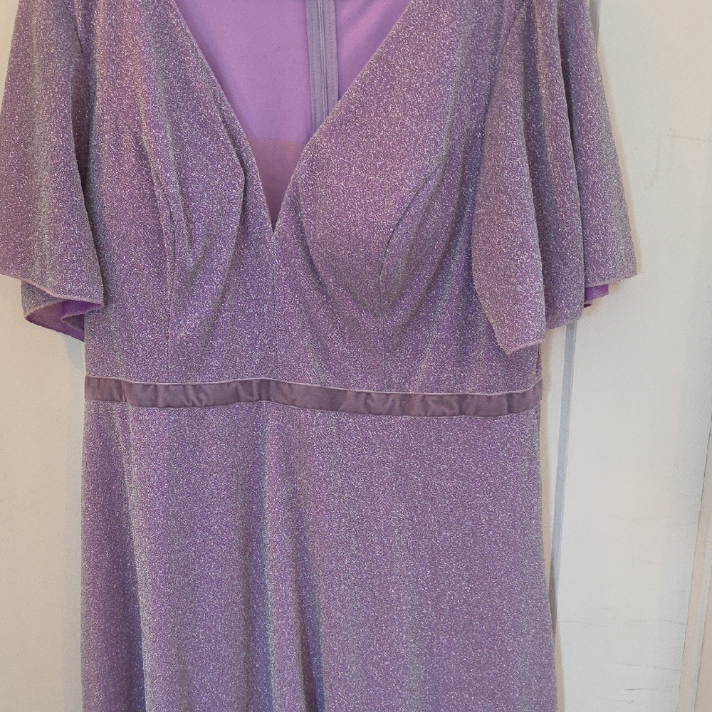 SHEIN Purple Glitter Maxi Dress